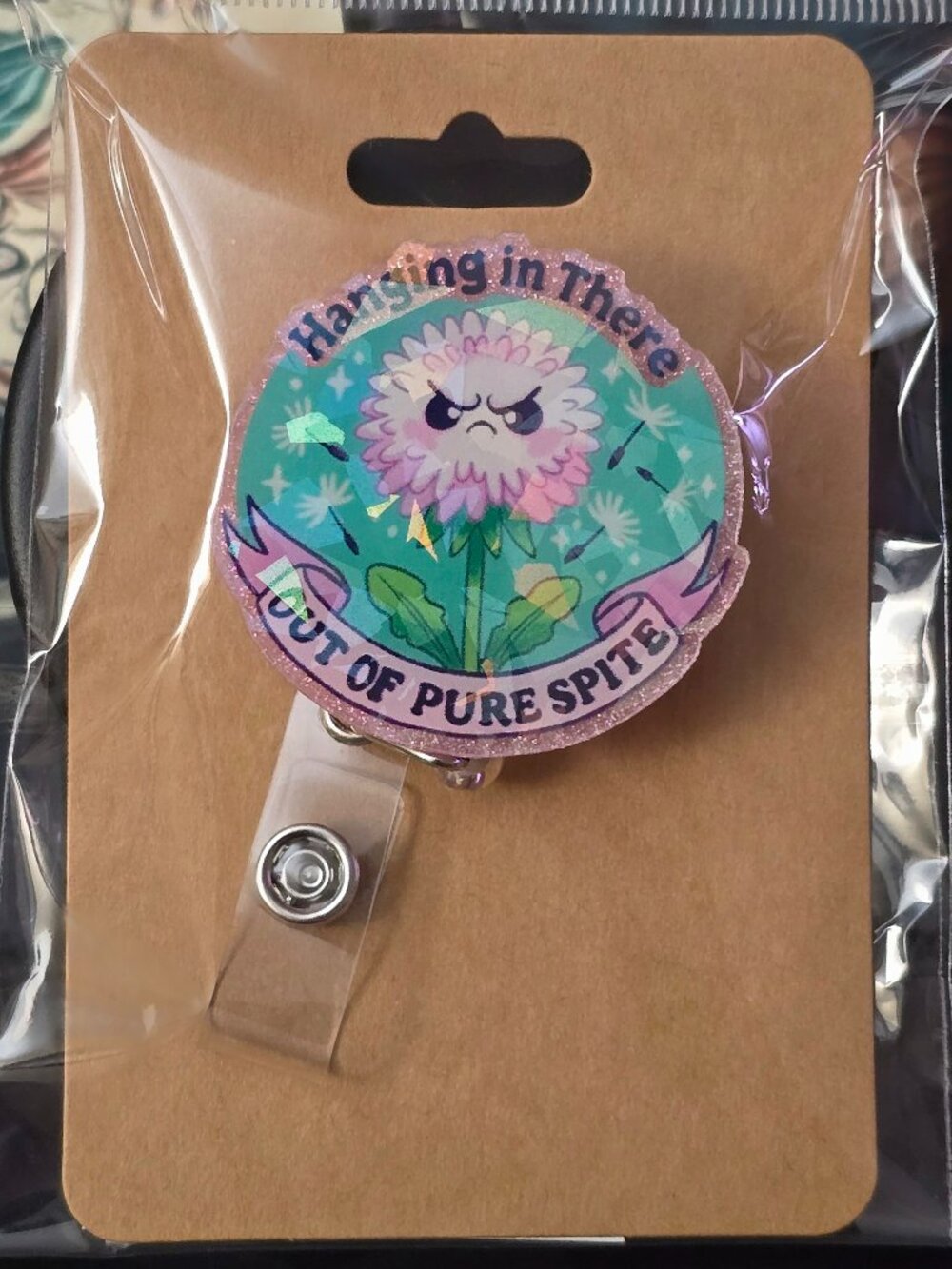 Pure Spite Novelty Acrylic Badge Reel ID Holder